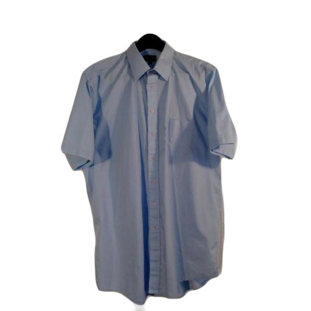 Fox Fire Dress Shirt Blue Size 17 1/2 Tall